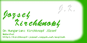 jozsef kirchknopf business card