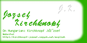 jozsef kirchknopf business card